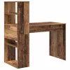 Asztal polcokkal tárolóval Régi fa 113 x 54 x 120 cm Faanyag
