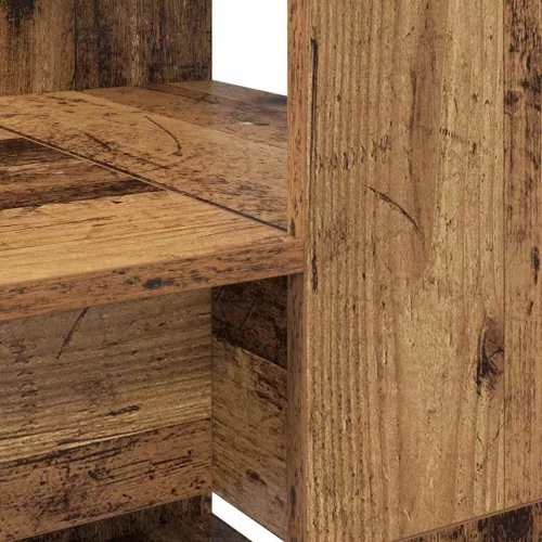 Asztal polcokkal tárolóval Régi fa 113 x 54 x 120 cm Faanyag