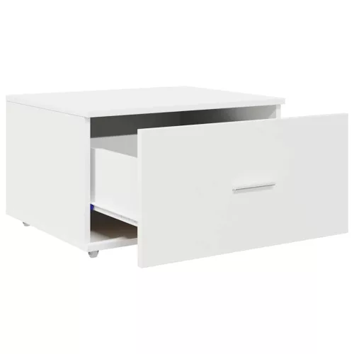 Fiókos szekrény kerékkel Fehér 55 x 45 x 33.5 cm Faanyag