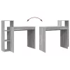 Asztal polcokkal Szürke sonoma 100 x 40 x 90 cm Faanyag