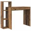 Asztal polcokkal tárolóval Régi fa 100 x 40 x 90 cm Faanyag