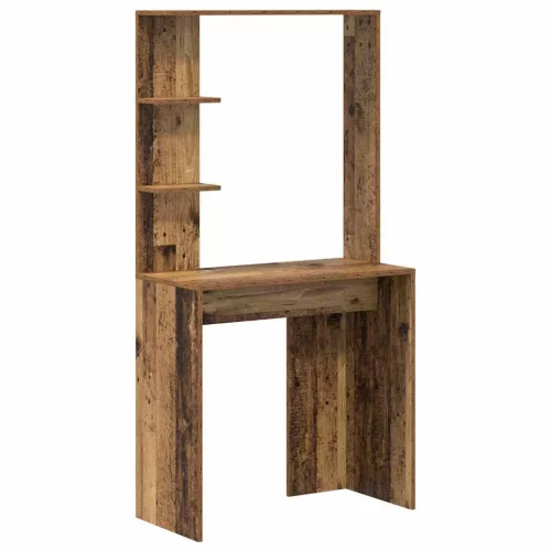 Asztal polcokkal tárolóval Régi fa 78.5 x 37 x 154.5 cm Faanyag