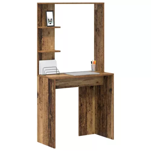 Asztal polcokkal tárolóval Régi fa 78.5 x 37 x 154.5 cm Faanyag
