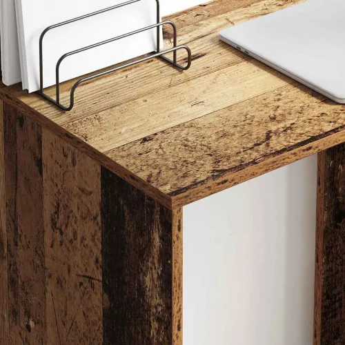 Asztal polcokkal tárolóval Régi fa 78.5 x 37 x 154.5 cm Faanyag