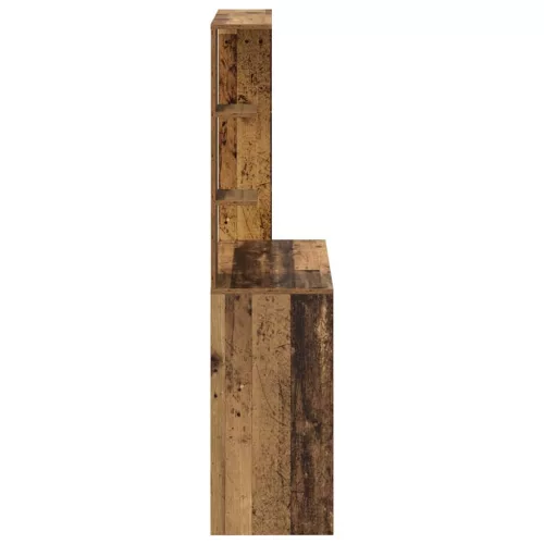 Asztal polcokkal tárolóval Régi fa 78.5 x 37 x 154.5 cm Faanyag