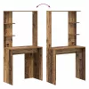 Asztal polcokkal tárolóval Régi fa 78.5 x 37 x 154.5 cm Faanyag