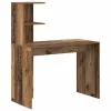 Asztal polcokkal tárolóval Régi fa 102 x 50 x 124 cm Faanyag