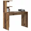 Asztal polcokkal tárolóval Régi fa 102 x 50 x 124 cm Faanyag