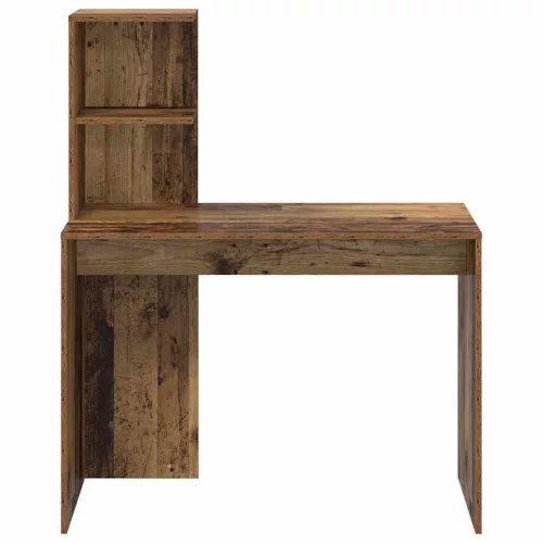 Asztal polcokkal tárolóval Régi fa 102 x 50 x 124 cm Faanyag