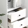 Magasfiú fiókkal Fehér 45.5 x 34 x 127 cm Faanyag