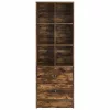 Magasfiú fiókkal Füstölt tölgy 45.5 x 34 x 127 cm Faanyag