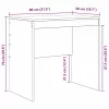 Asztal Fehér 80 x 50 x 76 cm Faanyag