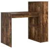 Asztal polcokkal Füstölt tölgy 108 x 55 x 103,5 cm Faanyag