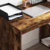 Asztal polcokkal Füstölt tölgy 108 x 55 x 103,5 cm Faanyag
