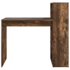 Asztal polcokkal Füstölt tölgy 108 x 55 x 103,5 cm Faanyag