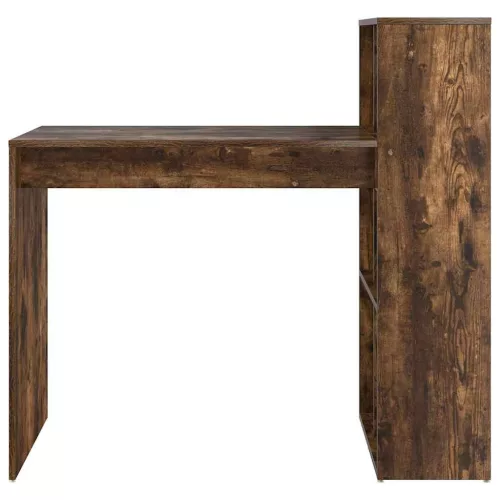 Asztal polcokkal Füstölt tölgy 108 x 55 x 103,5 cm Faanyag