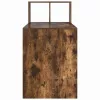 Asztal polcokkal Füstölt tölgy 108 x 55 x 103,5 cm Faanyag