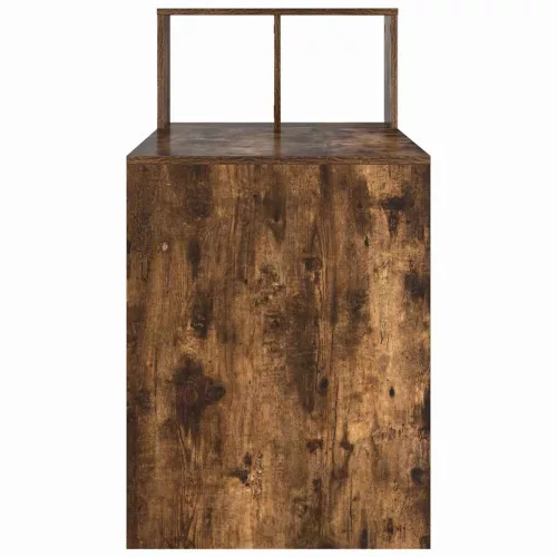 Asztal polcokkal Füstölt tölgy 108 x 55 x 103,5 cm Faanyag