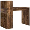 Asztal polcokkal Füstölt tölgy 108 x 55 x 103,5 cm Faanyag