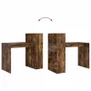 Asztal polcokkal Füstölt tölgy 108 x 55 x 103,5 cm Faanyag
