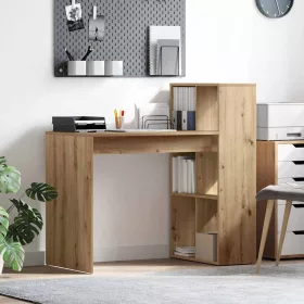 Asztal polcokkal Artisan tölgy 108 x 55 x 103,5 cm Faanyag