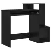 Asztal polcokkal Fekete tölgy 106 x 40 x 88,5 cm Faanyag