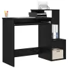 Asztal polcokkal Fekete tölgy 106 x 40 x 88,5 cm Faanyag
