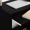 Asztal polcokkal Fekete tölgy 106 x 40 x 88,5 cm Faanyag