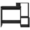 Asztal polcokkal Fekete tölgy 106 x 40 x 88,5 cm Faanyag