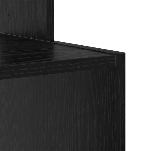 Asztal polcokkal Fekete tölgy 106 x 40 x 88,5 cm Faanyag