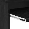 Asztal polcokkal Fekete tölgy 106 x 40 x 88,5 cm Faanyag