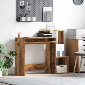   Asztal polcokkal tárolóval Régi fa 106 x 40 x 88,5 cm Faanyag