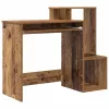 Asztal polcokkal tárolóval Régi fa 106 x 40 x 88,5 cm Faanyag