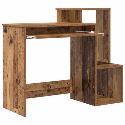 Asztal polcokkal tárolóval Régi fa 106 x 40 x 88,5 cm Faanyag