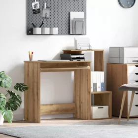 Asztal polcokkal Artisan tölgy 106 x 40 x 88,5 cm Faanyag