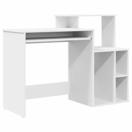 Íróasztal tárolóval Fehér 120.5 x 44 x 88.5 cm Faanyag