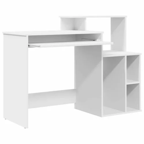 Íróasztal tárolóval Fehér 120.5 x 44 x 88.5 cm Faanyag