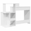 Íróasztal tárolóval Fehér 120.5 x 44 x 88.5 cm Faanyag