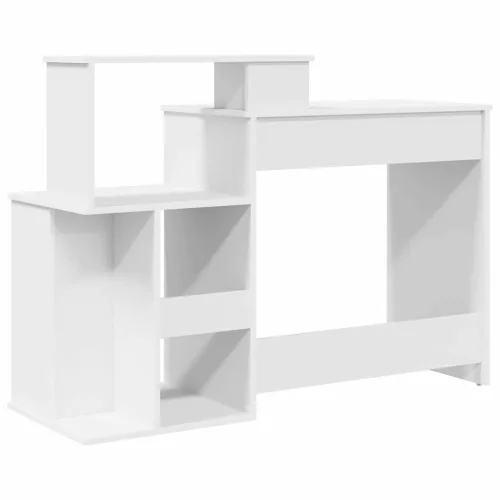 Íróasztal tárolóval Fehér 120.5 x 44 x 88.5 cm Faanyag