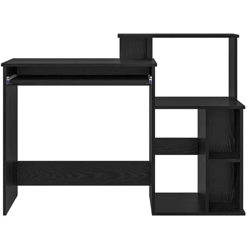 Íróasztal tárolóval Fekete tölgy 120.5 x 44 x 88.5 cm Faanyag