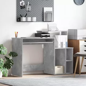   Íróasztal tárolóval Beton szürke 120.5 x 44 x 88.5 cm Faanyag