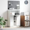Asztal polcokkal tárolóval Fehér 71.5 x 31.5 x 106.5 cm Faanyag