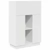 Asztal polcokkal tárolóval Fehér 71.5 x 31.5 x 106.5 cm Faanyag