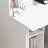 Asztal polcokkal tárolóval Fehér 71.5 x 31.5 x 106.5 cm Faanyag