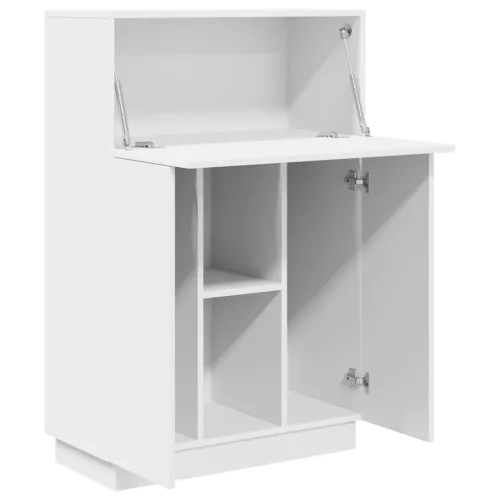 Asztal polcokkal tárolóval Fehér 71.5 x 31.5 x 106.5 cm Faanyag