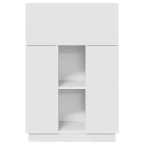 Asztal polcokkal tárolóval Fehér 71.5 x 31.5 x 106.5 cm Faanyag
