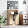 Asztal polcokkal sonoma tölgy 71.5 x 31.5 x 106.5 cm Faanyag
