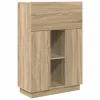 Asztal polcokkal sonoma tölgy 71.5 x 31.5 x 106.5 cm Faanyag