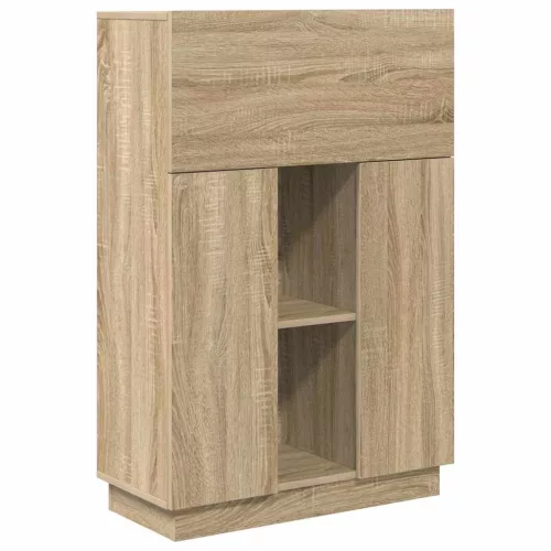 Asztal polcokkal sonoma tölgy 71.5 x 31.5 x 106.5 cm Faanyag