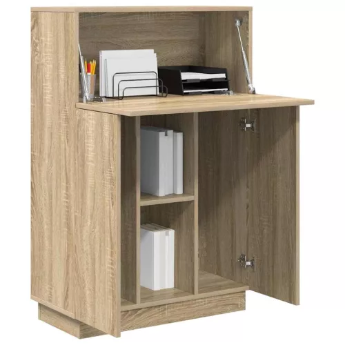 Asztal polcokkal sonoma tölgy 71.5 x 31.5 x 106.5 cm Faanyag